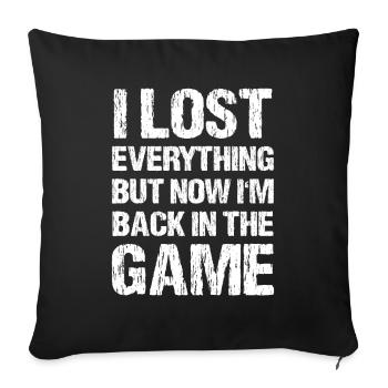 Fitness Motivation Alles Verloren Lebenseins Devise - Housse de coussin décorative 45 x 45 cm - noir - Devant