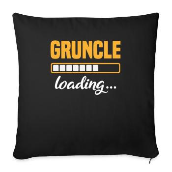 Gruncle Loading Großonkel Onkel Patenonkel Kinder - Sofakissenbezug 45 x 45 cm - Schwarz - Vorne