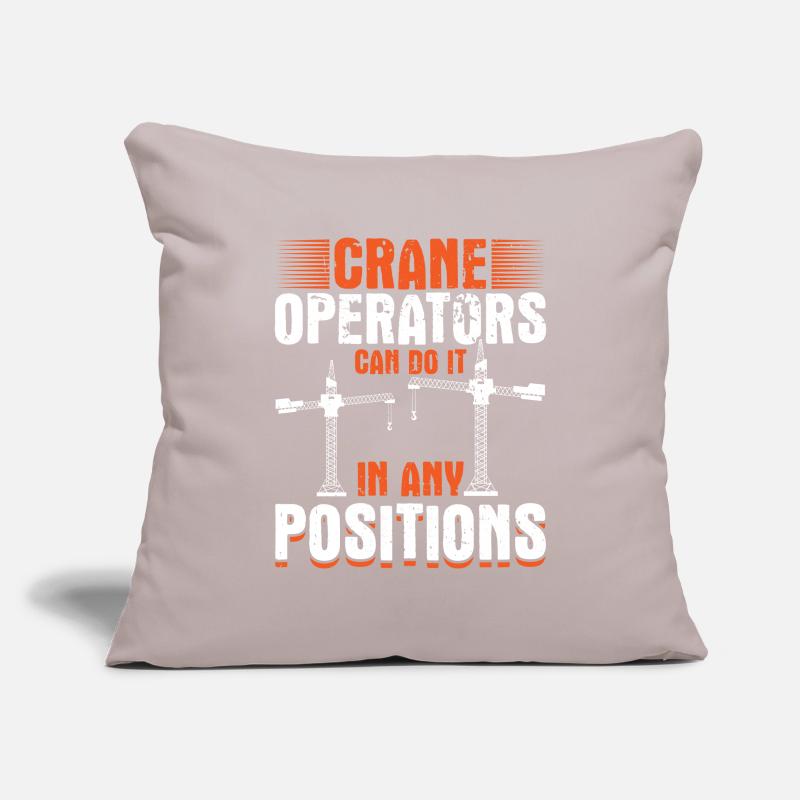 Crane operators do it every position Crane trucks Sofa pillowcase 17,3'' x 17,3'' (45 x 45 cm)