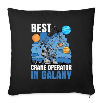 Best Crane Crane Operator in The Crane Universe - Sofa pillowcase 17,3'' x 17,3'' (45 x 45 cm) - black - Front