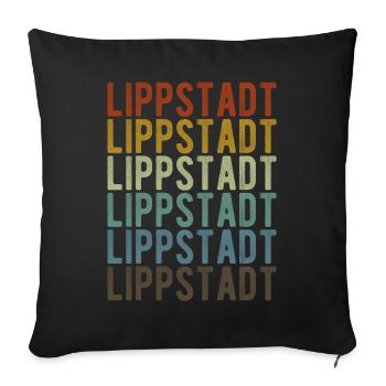 Lippstadt City Retro Vintage - Housse de coussin décorative 45 x 45 cm - noir - Devant