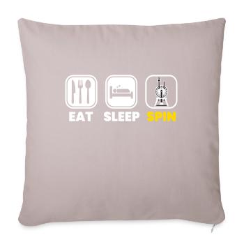 Eat Sleep Spin Wheel - Sofa pillowcase 17,3'' x 17,3'' (45 x 45 cm) - light taupe - Front