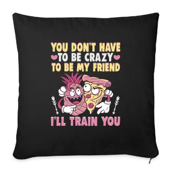Cadeau d’amitié pour bon ami - Housse de coussin décorative 45 x 45 cm - noir - Devant