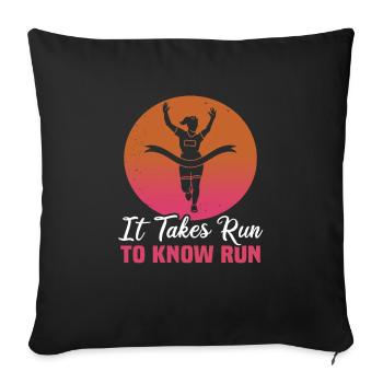 Running Marathon Runner Running - Sofa pillowcase 17,3'' x 17,3'' (45 x 45 cm) - black - Front