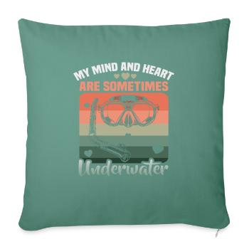 Scuba Diver Design Instructor Snorkeling - Sofa pillowcase 17,3'' x 17,3'' (45 x 45 cm) - cypress green - Front