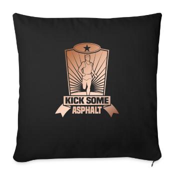 Running Marathon Runner Running - Sofa pillowcase 17,3'' x 17,3'' (45 x 45 cm) - black - Front