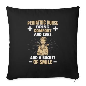 Infirmière pédiatre Infirmière dialyse Infirmière - Housse de coussin décorative 45 x 45 cm - noir - Devant