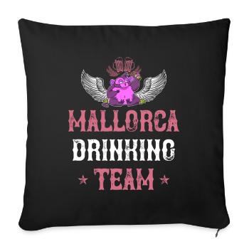 Équipe de boisson de Majorque - Housse de coussin décorative 45 x 45 cm - noir - Devant