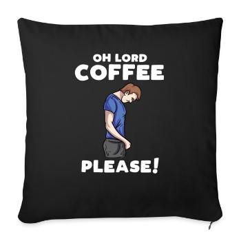 Kaffee - Sofakissenbezug 45 x 45 cm - Schwarz - Vorne