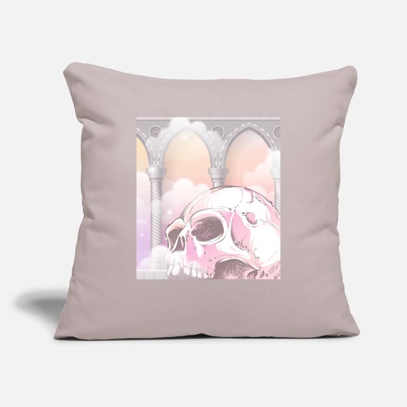 Angelcore Ästhetik Gothic Totenkopf Goth Sofakissenbezug 45 x 45 cm