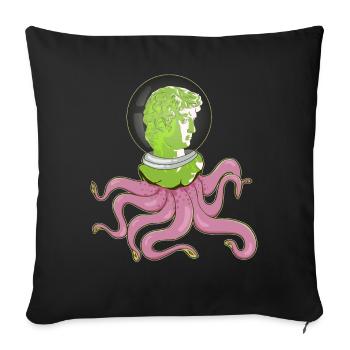 Biopunk David Greek Statue Tentacle Weirdcor - Sofa pillowcase 17,3'' x 17,3'' (45 x 45 cm) - black - Front