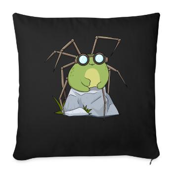 Biopunk Kawaii Frog Cute Biopunk Aesthetic - Sofa pillowcase 17,3'' x 17,3'' (45 x 45 cm) - black - Front