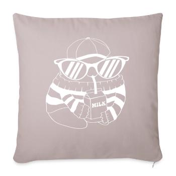 Beatnik Frog Milk Carton Retro Vintage - Sofa pillowcase 17,3'' x 17,3'' (45 x 45 cm) - light taupe - Front