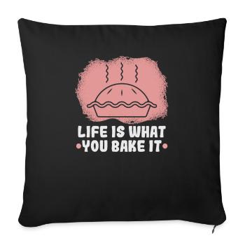 Baking cookies and cakes Baker or hobby baker - Sofa pillowcase 17,3'' x 17,3'' (45 x 45 cm) - black - Front