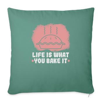 Cuisson de biscuits et de gâteaux Boulanger ou boulanger amateur - Housse de coussin décorative 45 x 45 cm - vert sapin - Devant