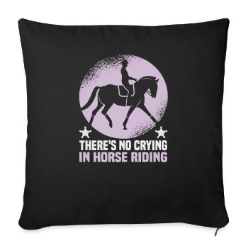 Design équestre et équestre pour les amoureux des chevaux - Housse de coussin décorative 45 x 45 cm - noir - Devant
