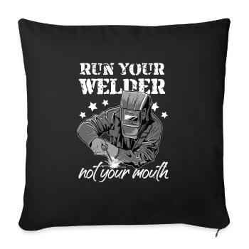 Welder slogan design for metal workers - Sofa pillowcase 17,3'' x 17,3'' (45 x 45 cm) - black - Front