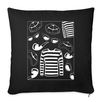 Beatnik Fashion Style 50s 60s Vintage Retro St - Sofa pillowcase 17,3'' x 17,3'' (45 x 45 cm) - black - Front