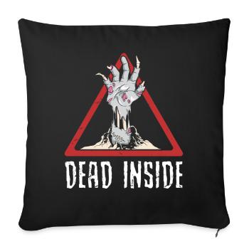 Zombiecore Aesthetic Skeleton Hand Zombie Hand - Sofa pillowcase 17,3'' x 17,3'' (45 x 45 cm) - black - Front