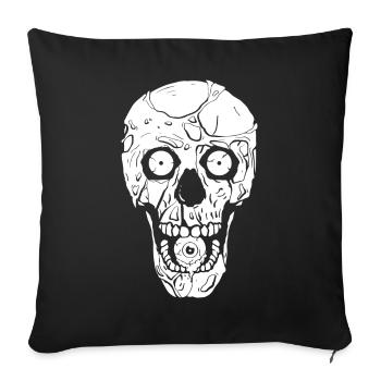 Zombiecore Ästhetik Zombie Gothic Schädel Weirdcor - Sofakissenbezug 45 x 45 cm - Schwarz - Vorne