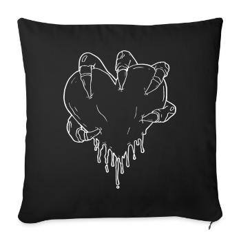 Zombiecore Ästhetische Zombie Skelett Monster Hand - Sofakissenbezug 45 x 45 cm - Schwarz - Vorne