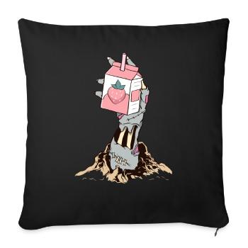 Zombiecore Aesthetic Zombie Skeleton Hand - Sofa pillowcase 17,3'' x 17,3'' (45 x 45 cm) - black - Front