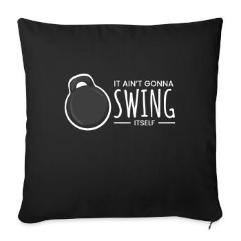 Swing It Self Kettlebell Fitness Hantel - Sofakissenbezug 45 x 45 cm - Schwarz - Vorne