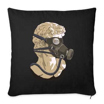 Zombiecore Aesthetic David Head Statue Mask - Sofa pillowcase 17,3'' x 17,3'' (45 x 45 cm) - black - Front
