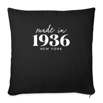 Fabriqué en 1936 à New York. Fête d’anniversaire mignonne - Housse de coussin décorative 45 x 45 cm - noir - Devant
