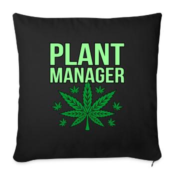 Cannabis - Sofakissenbezug 45 x 45 cm - Schwarz - Vorne