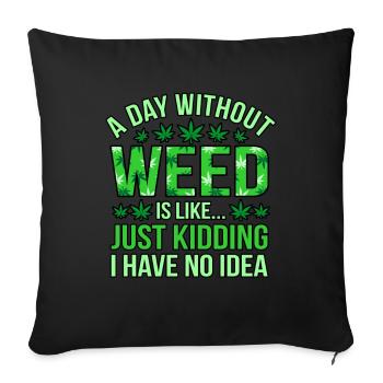 Cannabis - Sofakissenbezug 45 x 45 cm - Schwarz - Vorne