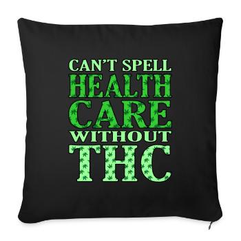 Cannabis - Sofakissenbezug 45 x 45 cm - Schwarz - Vorne