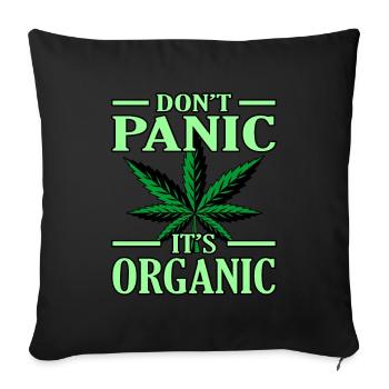 Cannabis - Sofakissenbezug 45 x 45 cm - Schwarz - Vorne