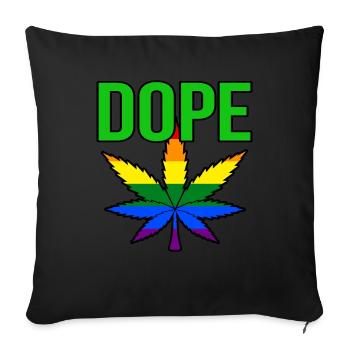 Cannabis - Sofakissenbezug 45 x 45 cm - Schwarz - Vorne