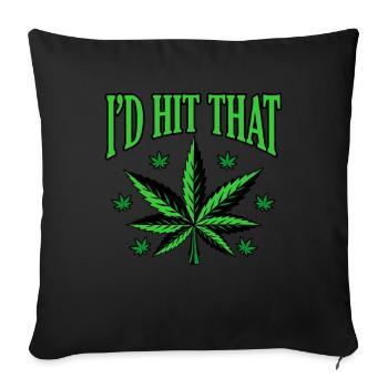 Cannabis - Sofakissenbezug 45 x 45 cm - Schwarz - Vorne