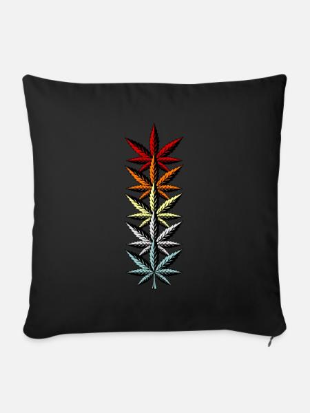 Cannabis - Sofakissenbezug 45 x 45 cm - Schwarz