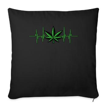Cannabis - Sofakissenbezug 45 x 45 cm - Schwarz - Vorne