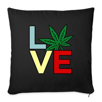 Cannabis - Sofakissenbezug 45 x 45 cm - Schwarz - Vorne