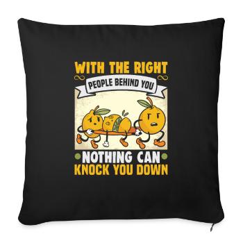 Cadeau d’amitié pour bon ami - Housse de coussin décorative 45 x 45 cm - noir - Devant