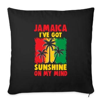 Jamaica Beach Holiday by the Sea Design Beach Motif - Housse de coussin décorative 45 x 45 cm - noir - Devant
