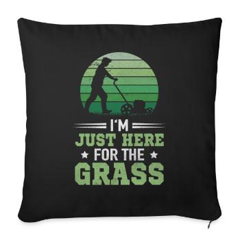 Tonte de pelouse Tonte Paysagiste Jardiniers & Horticulture - Housse de coussin décorative 45 x 45 cm - noir - Devant