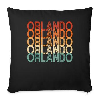 Orlando Florida - Sofa pillowcase 17,3'' x 17,3'' (45 x 45 cm) - black - Front