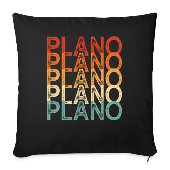Plano Texas - Housse de coussin décorative 45 x 45 cm - noir - Devant