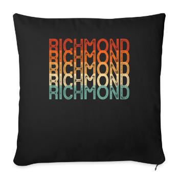 Richmond Virginia - Sofakissenbezug 45 x 45 cm - Schwarz - Vorne