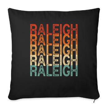 Raleigh North Carolina - Sofakissenbezug 45 x 45 cm - Schwarz - Vorne