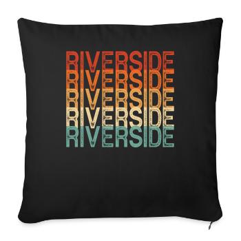 Riverside Californie - Housse de coussin décorative 45 x 45 cm - noir - Devant