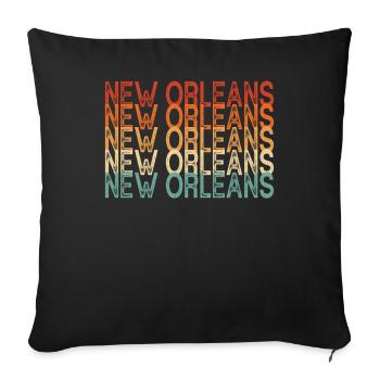 La Nouvelle-Orléans, Louisiane - Housse de coussin décorative 45 x 45 cm - noir - Devant
