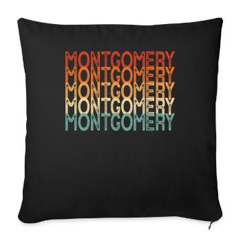 Montgomery Alabama - Sofa pillowcase 17,3'' x 17,3'' (45 x 45 cm) - black - Front
