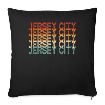 Jersey City New Jersey - Sofa pillowcase 17,3'' x 17,3'' (45 x 45 cm) - black - Front