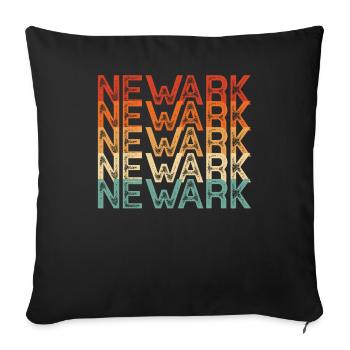 Newark New Jersey - Sofa pillowcase 17,3'' x 17,3'' (45 x 45 cm) - black - Front